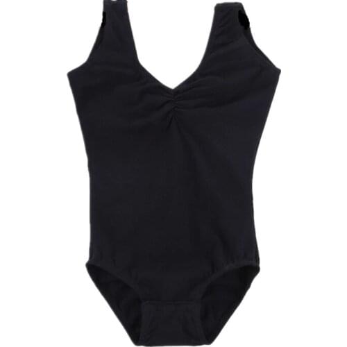 Kids Little Girls' One Piece Gymnastics Leotard Black White Practice Outfits Ballet Leotards for Girls with Pattern Sleeveless