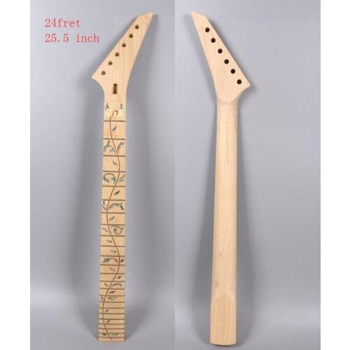Electric Guitar Neck 24 Fret 25.5 Inch Maple Fretboard Truss rod