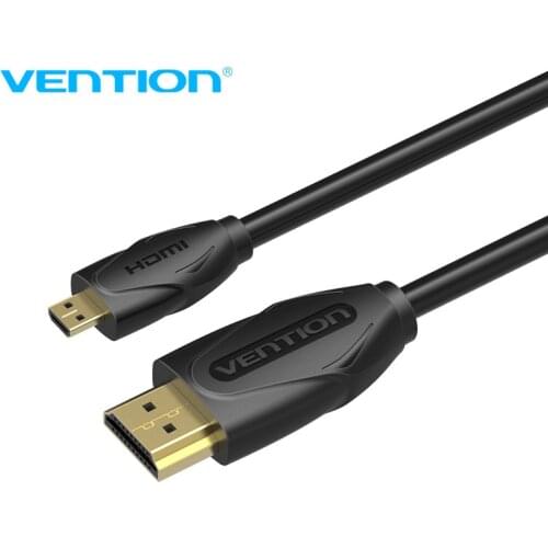 Vention Micro HDMI to HDMI Cable Gold-Plated HDMI 1.4V 3D 1m 1.5m 2m 3m High Premium HDMI Cable Adapter for Tablet HDTV Camera