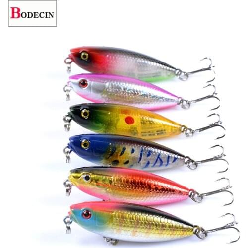 6pcs Fake Artificial Laser Hard Bait For Fishing Lure/Tackle/Wobbler For Catfish Trout Carp/Pencil/Fish/Surface Lure Top Water