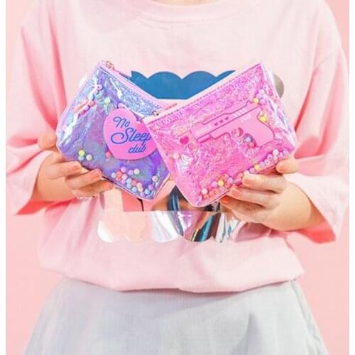 Milkjoy sleepless girl pearl coin wallet sequins harvests girls heart makeup bag coin purses