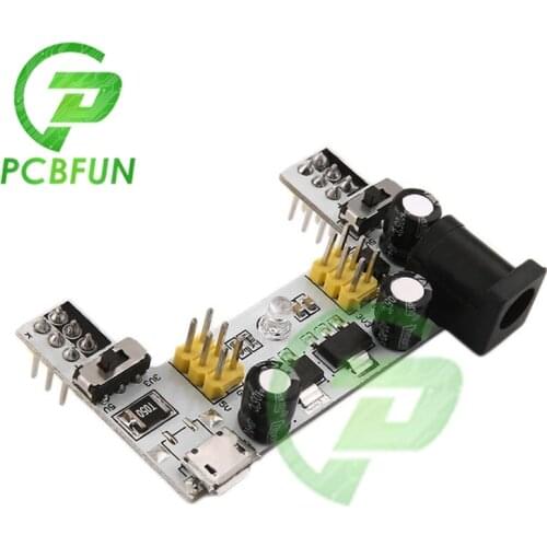 MB102 DC 7V-12V Micro USB Interface Breadboard Power Supply Module MB-102 Module 2 Channel Board For Arduino White Bread Board