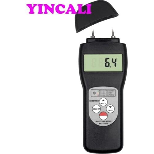 Multifunctional Digital Pin Type Wood Moisture Meter MC-7825P High Accuracy Wood Fiber Materials Moisture Tester LCD Display