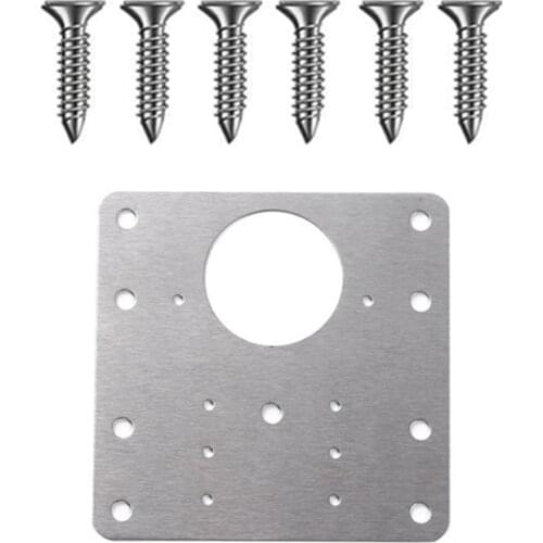 Cabinet Hinge Repair Plate Set Practical Rust Resistant Stainless Steel Furniture Cupboard Hinge Repair Mount Door Drawer Window