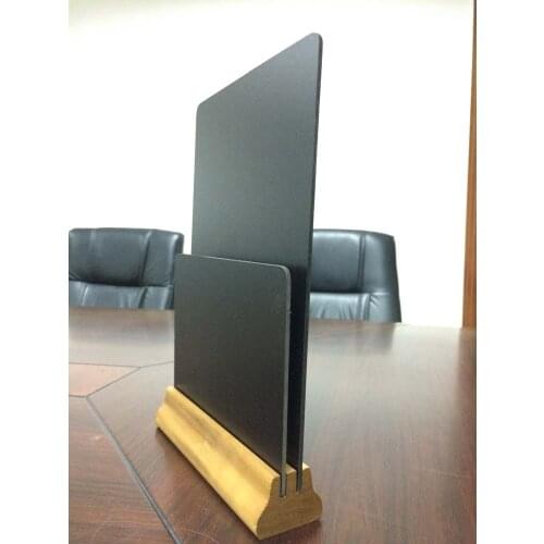 Wood Base Desktop Advertising Blackboard Poster Menu Billboard Double-layer Sided Table Sign Stand Signage Plate