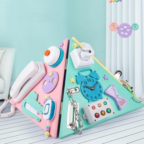 New Children Multifunctional Pyramid Busy Boards Enlightenment Cognitive Montessori Kid Toys Basic Skills Learning Toys For Kids