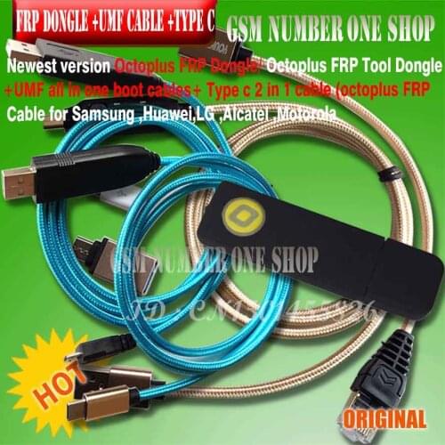 New OCTOPLUS FRP TOOL dongle + umf all in 1 boot cable + type c ( octoplus frp 2 in 1 cable ) for Samsung, Huawei, LG, Alcatel