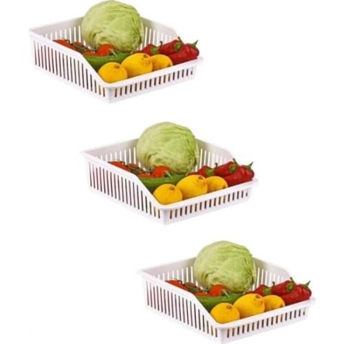 3 Units Refrigerator Shelf Organizer