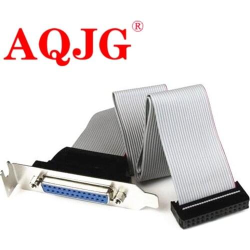 Parallel Port Printer DB25 Female to IDC 26 Pin Male Connector Header Cable Panel Slot Plate