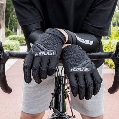 Kapvoe Full Finger Cycling Gloves 3D Anti-slip Sports Gloves Bike Accessories Gloves 7 Colors Design Fitness Gloves Men