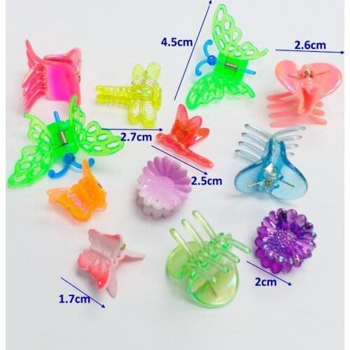 300pc Plastic Girl Kids Hair Clips vending Cake Decoration Bag Pinata Filler Supply Novelty Birthday Party Favors Gift Toy Prize