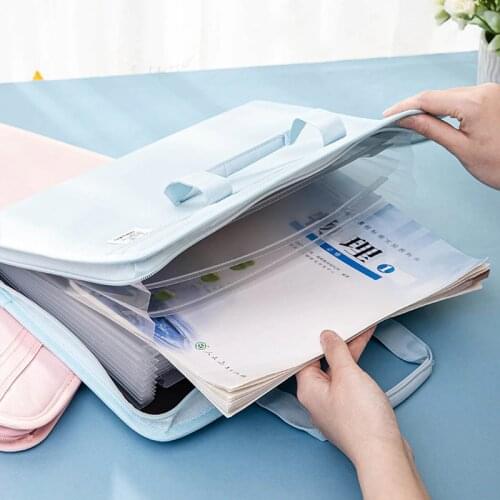 MINKYS 13 Layers Expanding File Folder A4 Organizer Bag Free Index Label Portable Business File Office Supplies Document Holder