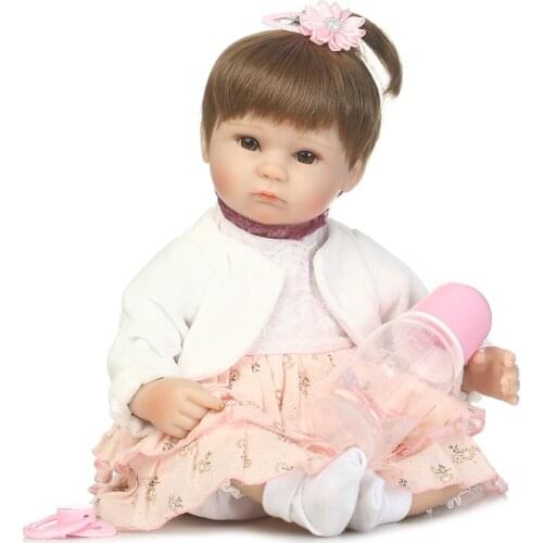 Silicone reborn baby dolls 18"40cm oyuncak bebek kids creative toy dolls gift bebes reborn bonecas menina