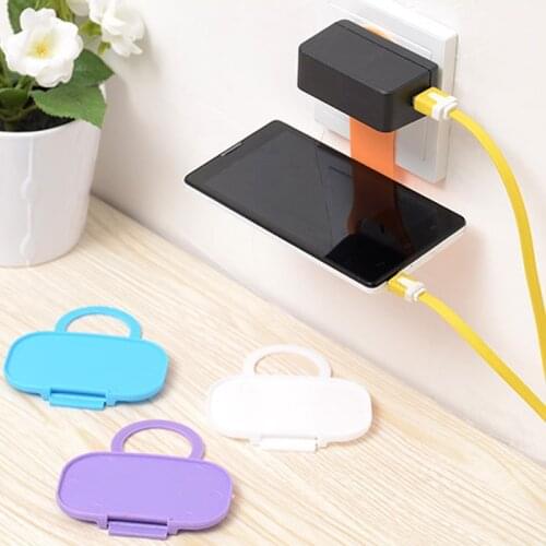 Foldable Charger Hook portable Mobile Phone Holder Universal Cellphone Hanging Stand Bracket Hooks Charging Dock Cable Organizer