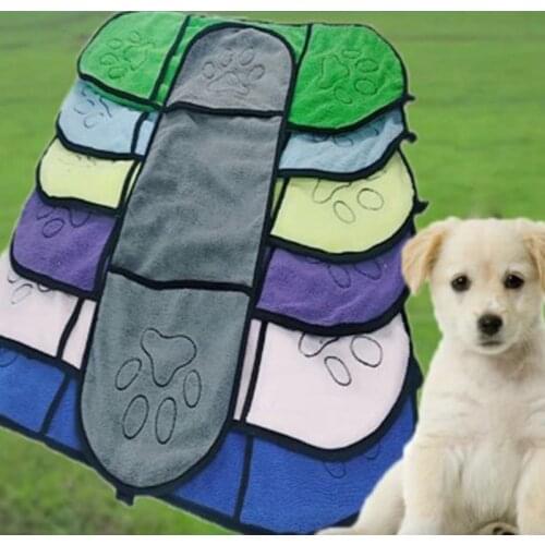 Ultra-absorbent Pet Dog Bath Towel Microfiber Super Absorbent Pet Drying Towel Blanket With Pocket For Small Medium Large Dogs