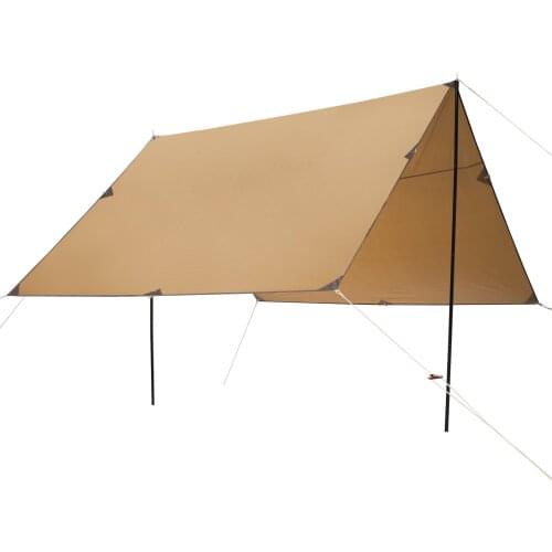Ultralight 150D Tarp Outdoor Camping Survival Sun Shelter Tent Shade Awning Silver Coating Pergola Waterproof 8-12 Persons