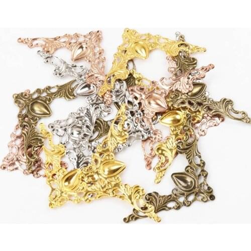 Metal Corners For Books Scrapbooking Photo Albums Menus Corner Protectors Metal Crafts DIY Ornament 41x41mm 20pcs