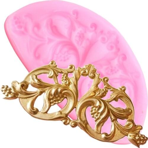 European Baroque Relief Silicone Mold DIY Cake Border Fondant Cake Decorating Tools Cupcake Topper Candy Clay Chocolate Moulds