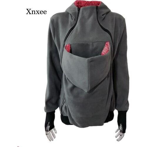 Spring Maternity Clothes Mother Kangaroo Sweater Hoodie Jacket Coat for Pregnant Women Parenting Child Winter Nursing Outfit
