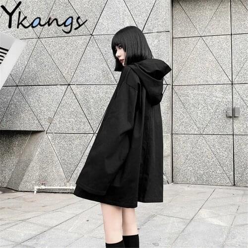 YKANGS Women's Black Raincoats
