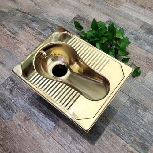 Golden Toilet 304 Stainless Steel Toilet Squatting Toilet Potty Chair Bar KTV Club Toilet