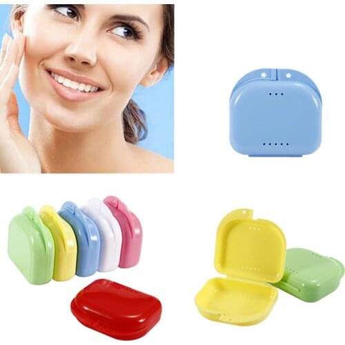6 Colors Dental Retainer Orthodontic Mouth Guard Denture Storage Case Box Plastic Oral Hygiene Supplies Organizer Accessories