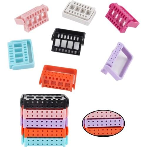 1pc Nail Drill Bit Holder Storage Shelf Box 16 Holes Nail Polishing Head Display Stand Tools for Manicure Organizer Container