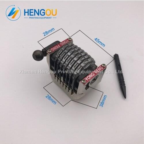 1 Piece GTO Printing Machine Parts 7 Digits Numbering Machine Vertical Anticlockwise 098765.. Backward