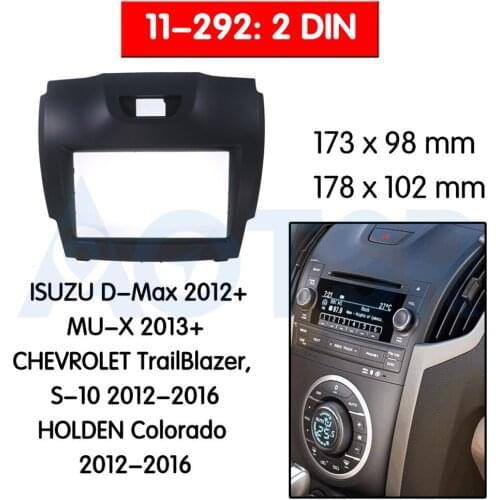 2 din Radio Fascia for Isuzu D-Max MU-X Trailblazer 2011~2017 Stereo Audio Panel Mount Installation Dash Kit Frame Adapter DVD