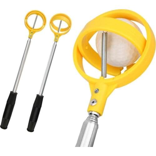 2m Golf Ball Pick Up Tools Telescopic Golf Ball Retriever Retracted Golf Pick Up Automatic Locking Scoop Picker