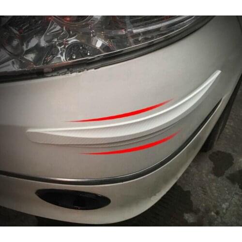 2 pcs/set Around the car body Anti-Collision Rubber Carbon Fiber Car Bumper For Car Anti-Scratch Strip Anti-Collision Strip