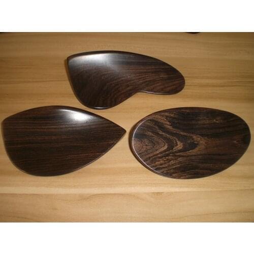 2 PCs Original Color Ebony Violin Chin Rest 4/4 without holes Fiddle parts