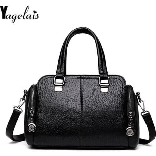 2019 Hot Sale Fashion Women Leather Handbag Inclined Female Shoulder Bags Handbags Lady Shopping Tote Soft Messenger Bag