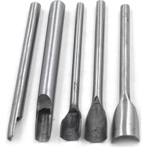 5/8/10/12/15mm Leather semicircle Punch tool.Oval Angle Leather Belt Punching ToolsSpacing DIY Craft Hole Punch Leather Drilling