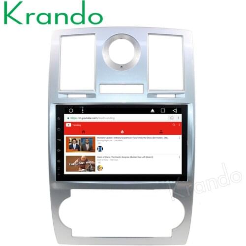 Krando Android 8.1 9" car navigation system for chrysler 300c 2004 2005 2006 2007 2008 radio gps multimedia WIFI playstore