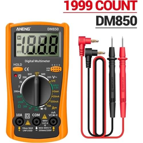 A-neng Dm850 Automotive Multimeter Rms Multimeter Voltage Smart Voltmeter Pliers Amper Capacimeter Electric Tools X7XD