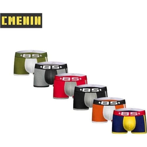 CMENIN 6Pcs/lot Free Shipping Cotton Boxer Men Underware Boxers Print Soft Sexy Mens Underwear Boxershorts Top Panties BS70