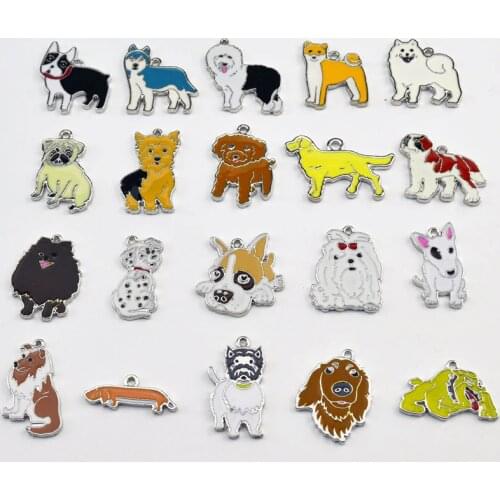 2 pcs/lot Pet Pendants DIY Dogs Charm Car Accessories Boyfriend Gift Chihuahua Women Bag Charm Pendant Cute pet Keychain
