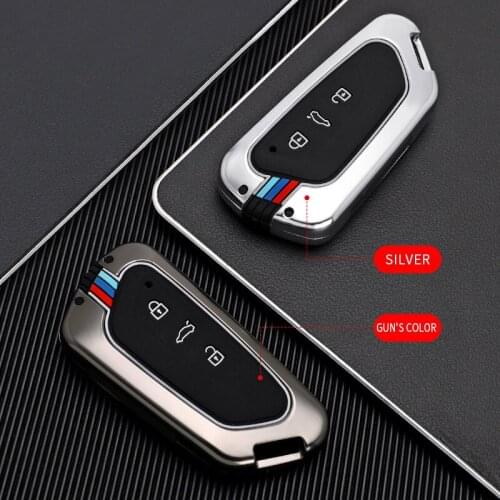 Zinc Alloy Car Key Cover For VW Volkswagen Golf 8 Mk8 2020 Skoda 3Buttons Smart Keyless Remote Control Fob Cases Keychain Holder