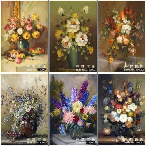 Flower 5D Full Drill Canvas Modern Home Decoration Diy Diamond Painting Floral Needlework Full Diamond Embroidery Painting
