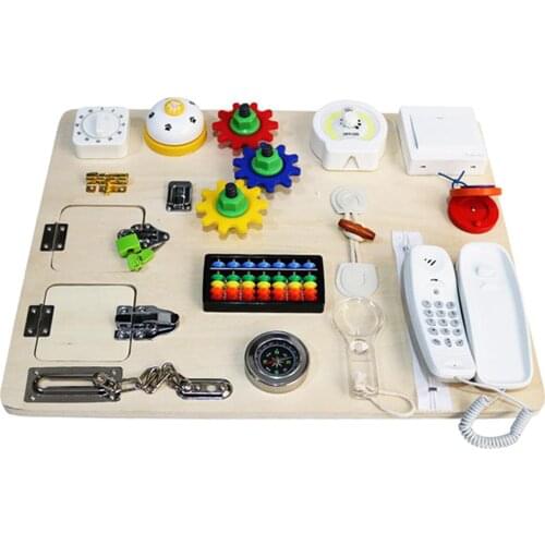 Children Educational Sensory Busy Board Buckle Zipper Multi Activities Toys