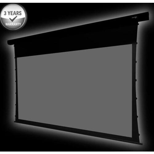 110'' Diagonal 16:9HDTV Home Cinema 4K Tab-Tension Motorized projection Screen with ALR Grey ambient light rejecting grey ATS110