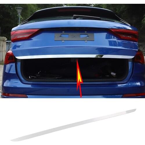 For Audi Q3 (F3) 2019-2020 stainless steel REAR TRUNK TAIL GATE DOOR LID COVER TRIM Car Styling Accessories