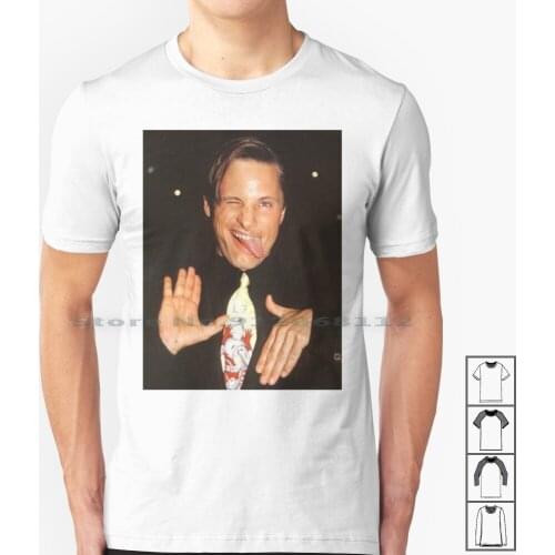 Viggo Mortensen Silly T Shirt 100% Cotton Viggo Mortensen Aragorn Actor Famous Hidalgo Peter Jackson Handsom Beautiful Cute Man