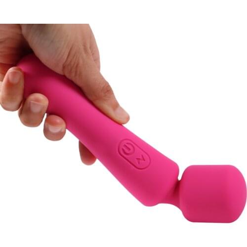 Hot Selling Liquid Silicone 100% Waterproof Massage Stick Usb Charging Av Stick 10 Frequency Strong Body Massager Vibrator Sex