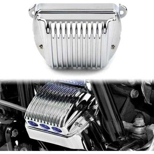 Chrome Front Voltage Regulator Cover Accent for Harley Electra Glides Road Kings 97-11 & Road Glides 98-11 & Street Glides 06-11