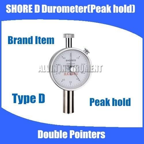 Shore Hardness Tester Meter Type D Rubber shore Durometer Double Pointers Peak Hold Free shipping