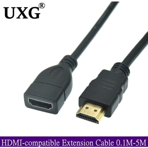HDMI-compatible Extension Cable Hdtv Male To Female 30cm 1m 2m 3m HDMI 4K 3D 2.0v HD TV LCD Laptop PS3 Projector