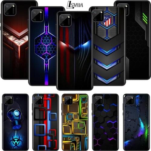 Araba Karbon Fiber For OPPO Realme C1 C2 C3 C11 C12 C15 C17 C21 X2 X3 X7 XT X50 V3 V5 V15 Pro Matte Black Phone Case