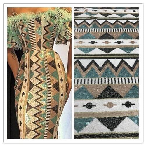 Beautiful embroidered lace fabric SYJ-7153 french sequins net lace fabric for nigerian Wedding dress